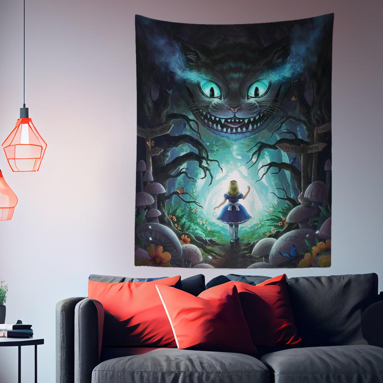 Alice and Cat Tapestry