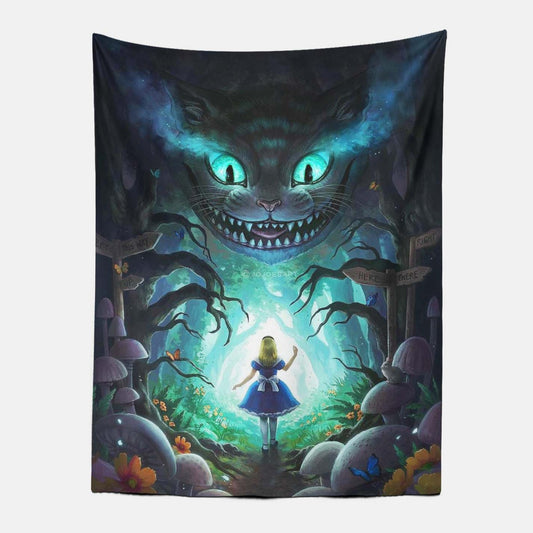 Alice and Cat Tapestry