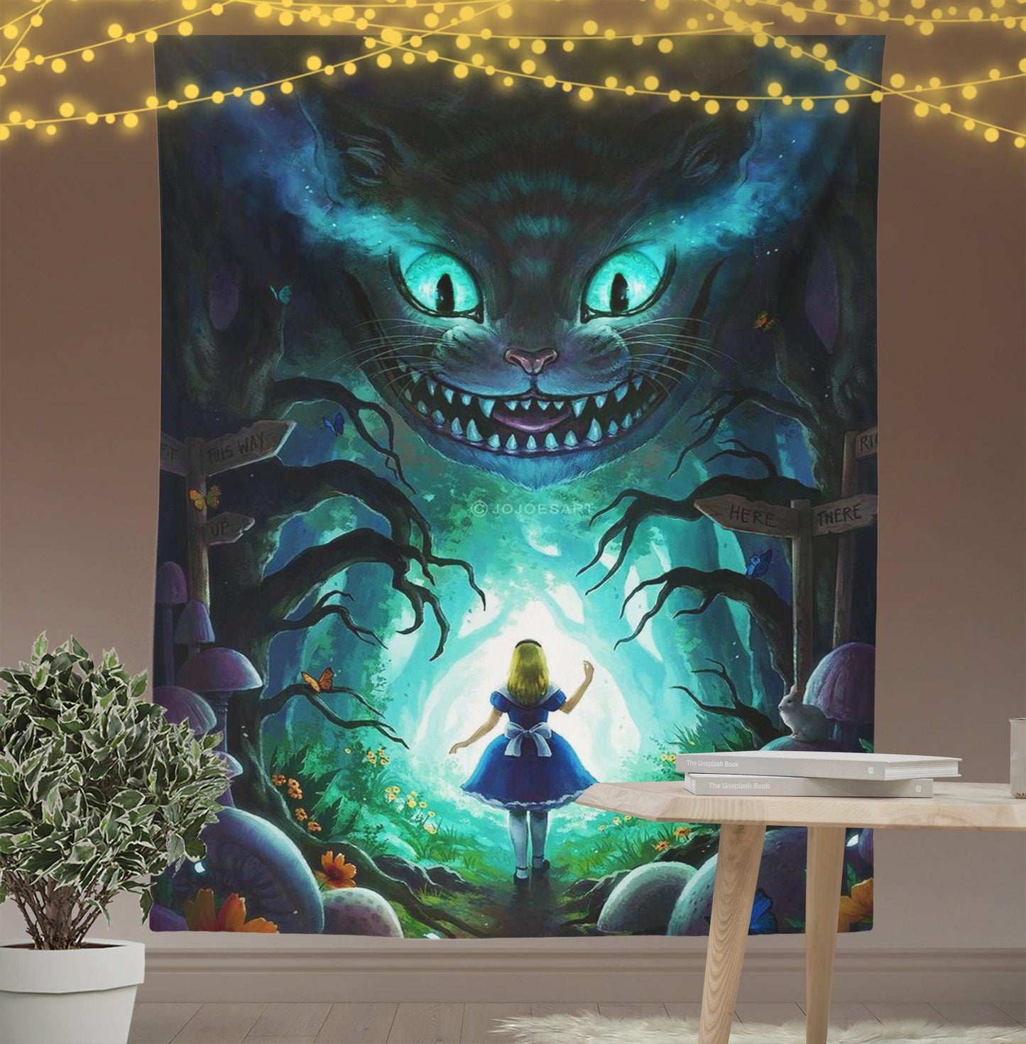 Alice and Cat Tapestry
