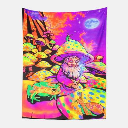 Mushroom Man Psychedelic Tapestry