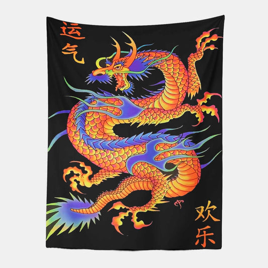 Chinese Dragon Tapestry-Taspetry-Wallarts Lab-100cm * 150cm-Monkey Ninja