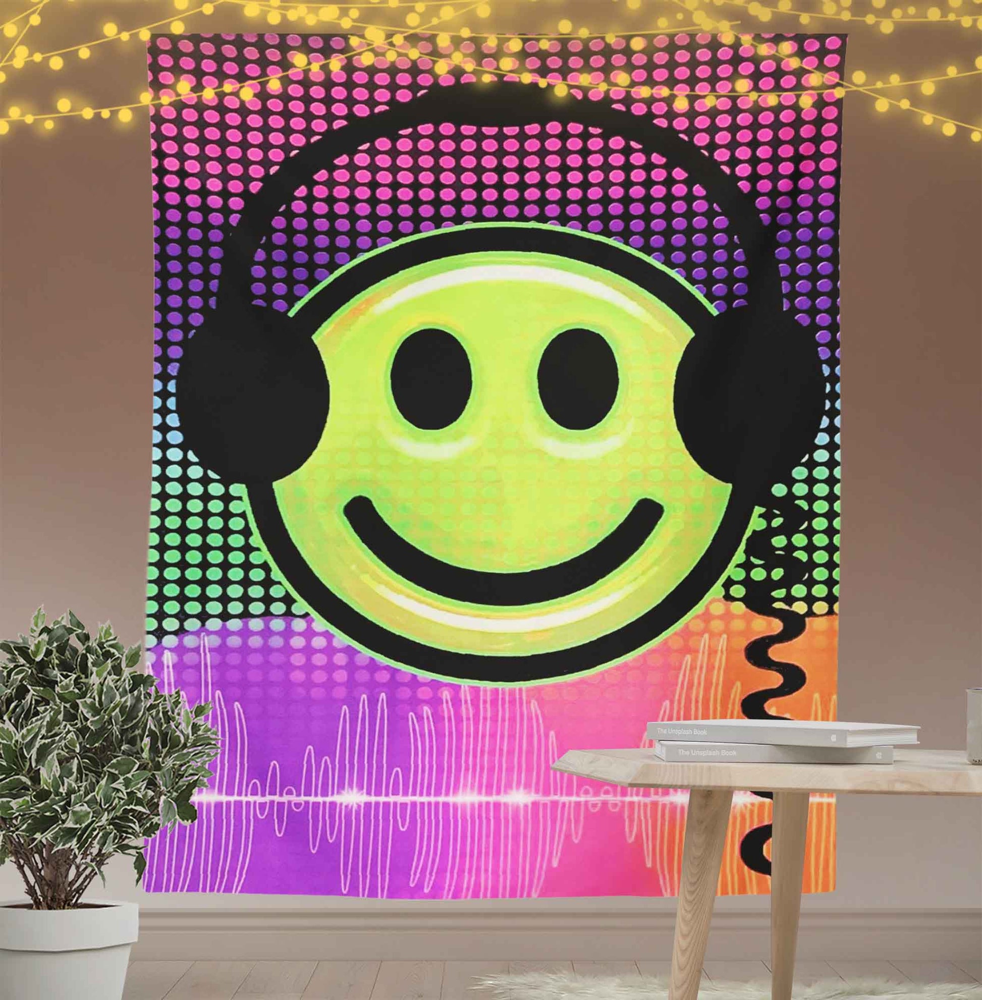 Audio Smile Tapestry-Taspetry-Wallarts Lab-100cm * 150cm-Monkey Ninja