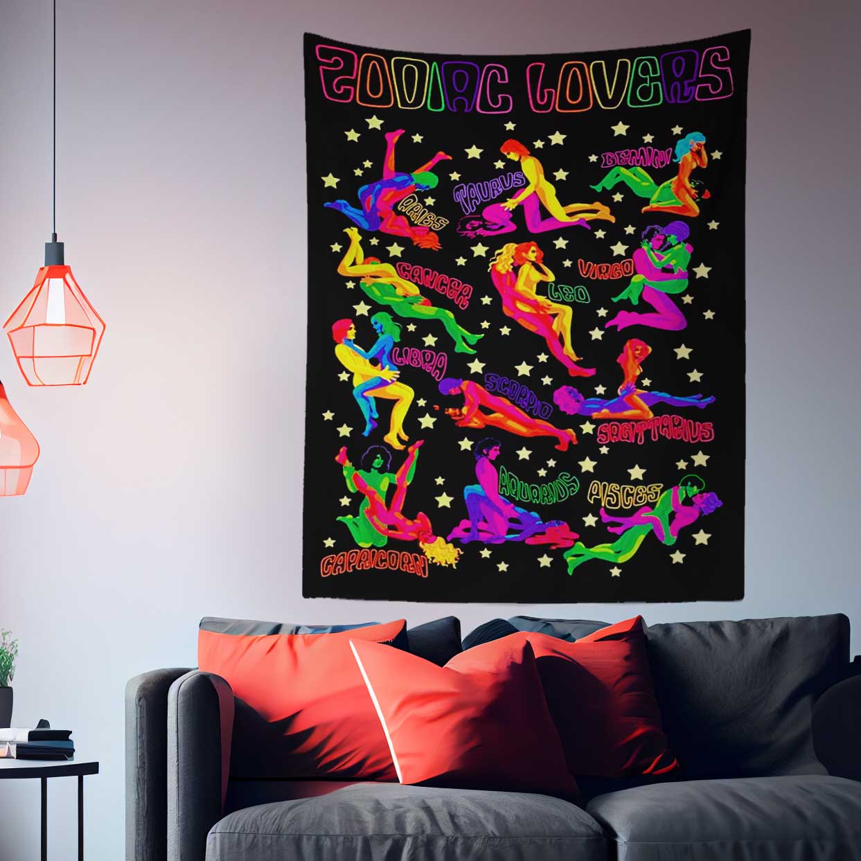 Zodiac Lovers Tapestry-Taspetry-Wallarts Lab-100cm * 150cm-Monkey Ninja