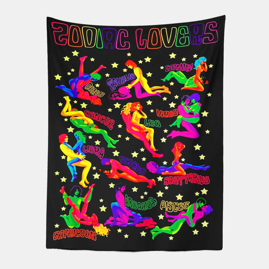 Zodiac Lovers Tapestry-Taspetry-Wallarts Lab-100cm * 150cm-Monkey Ninja