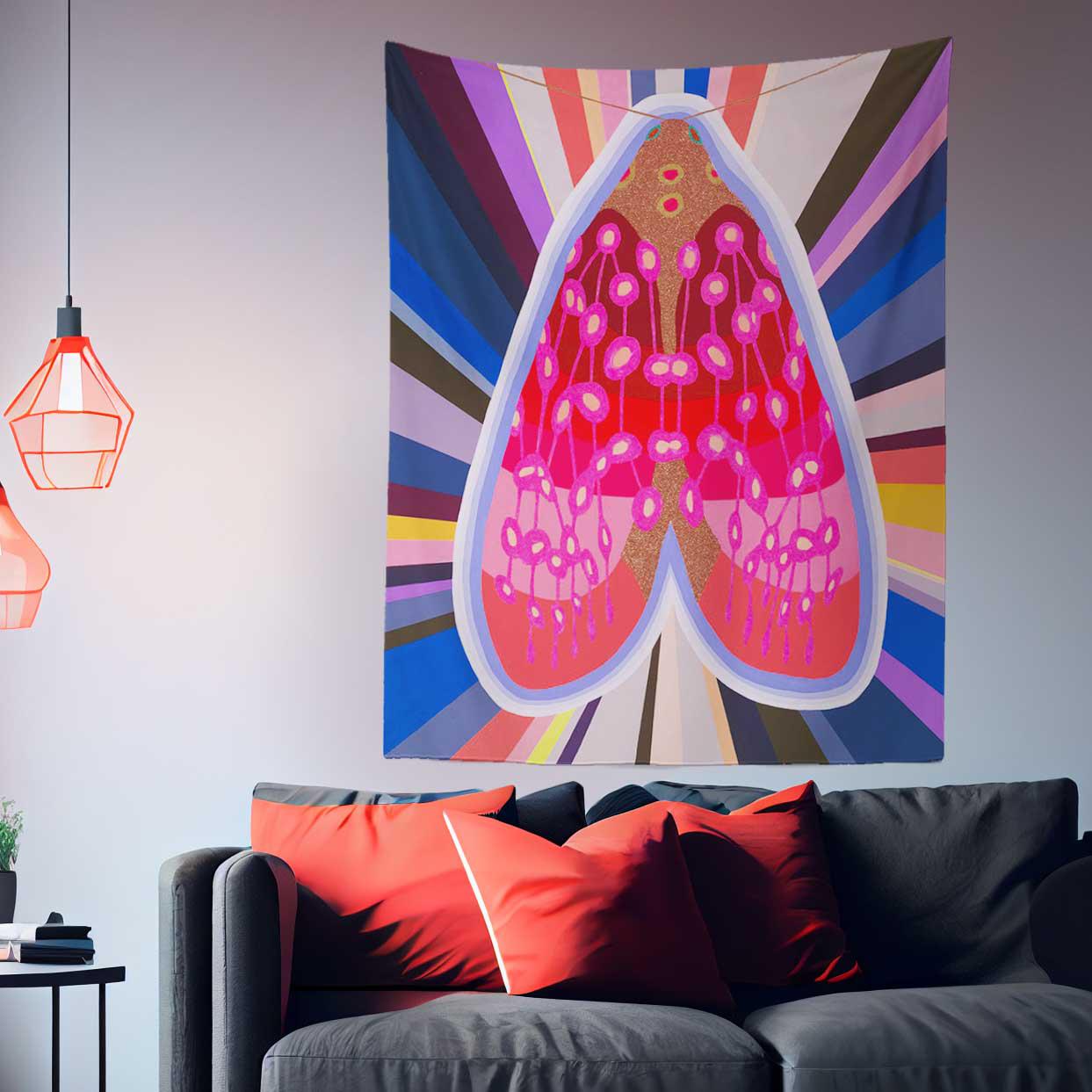 Beat Heart Tapestry-Taspetry-Wallarts Lab-100cm * 150cm-Monkey Ninja