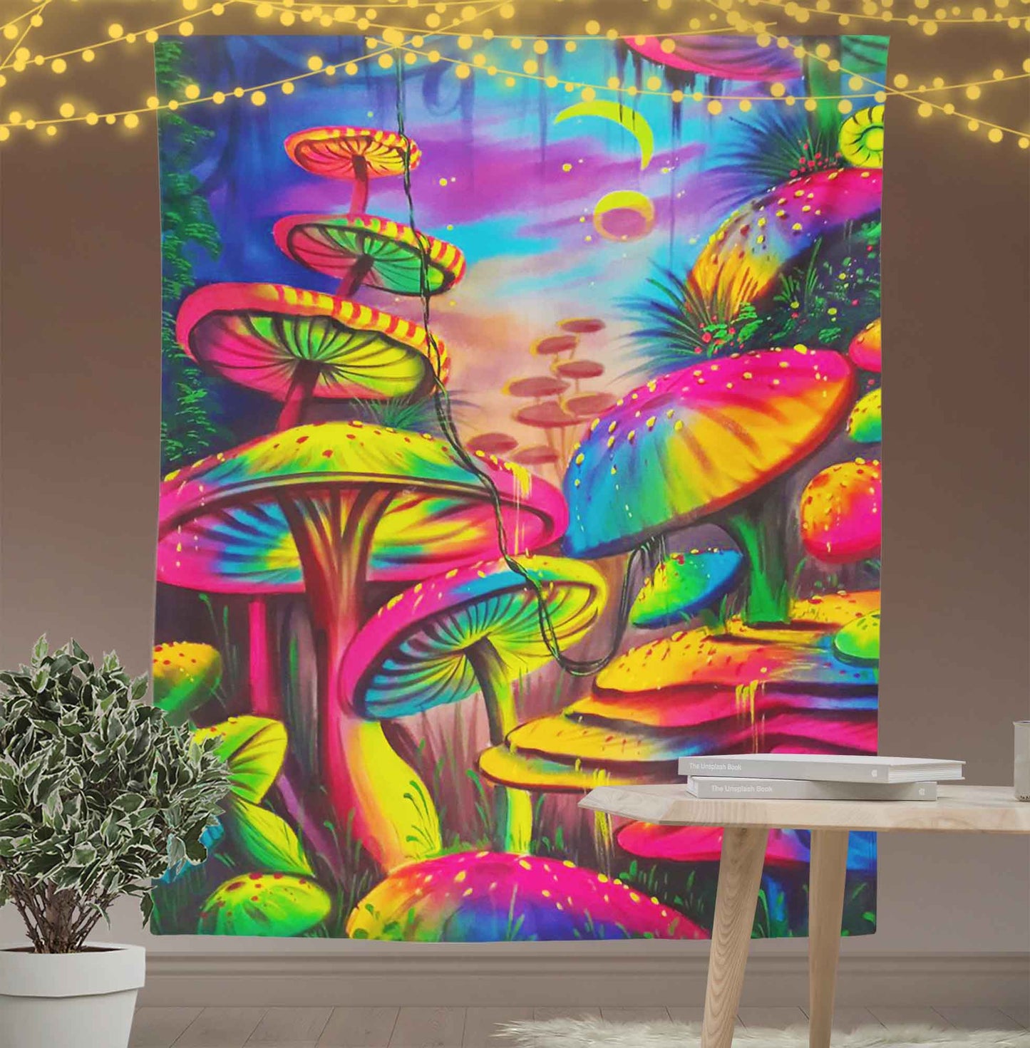 Trippy Dreamy Mushroom Tapestry