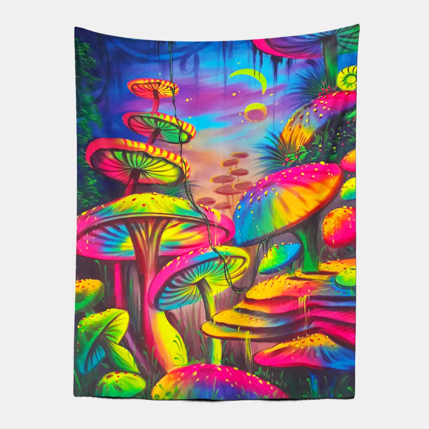 Trippy Dreamy Mushroom Tapestry