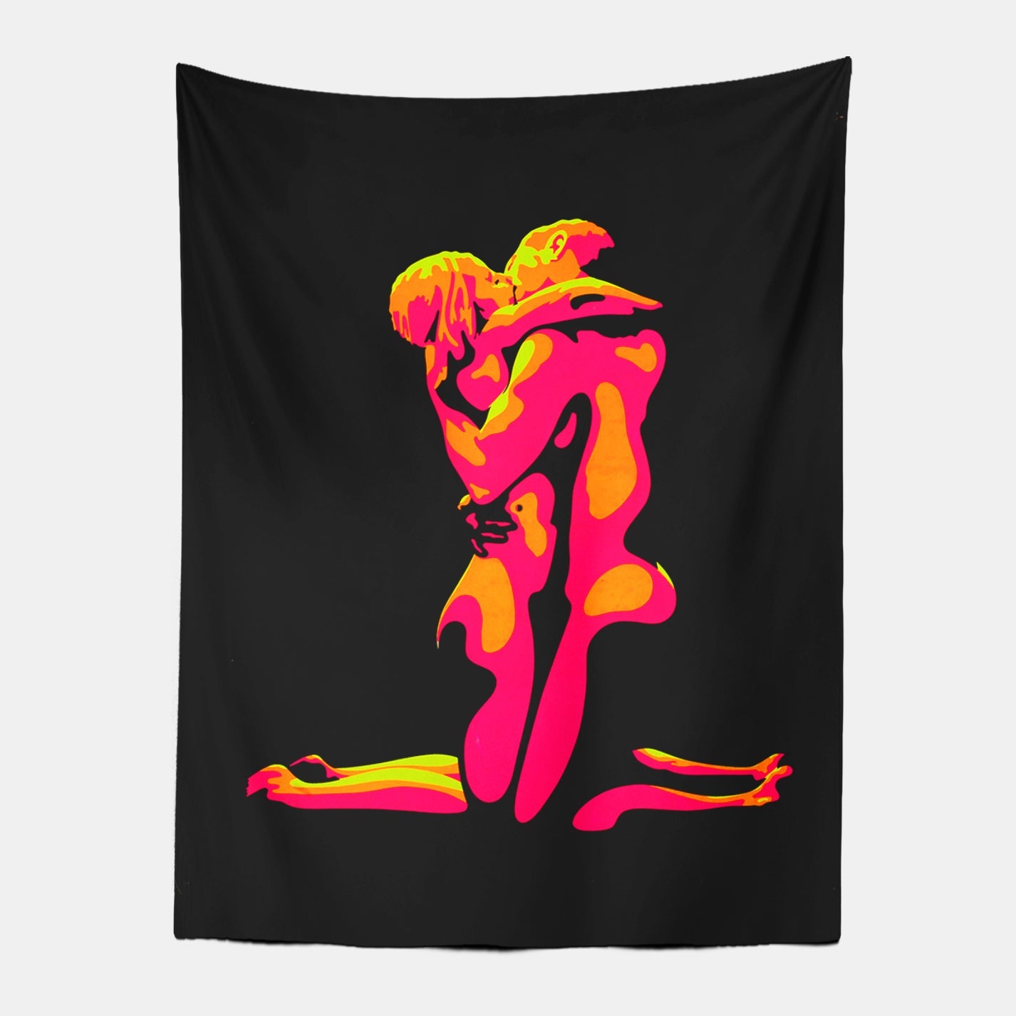 Flaming Kissing Lover Tapestry