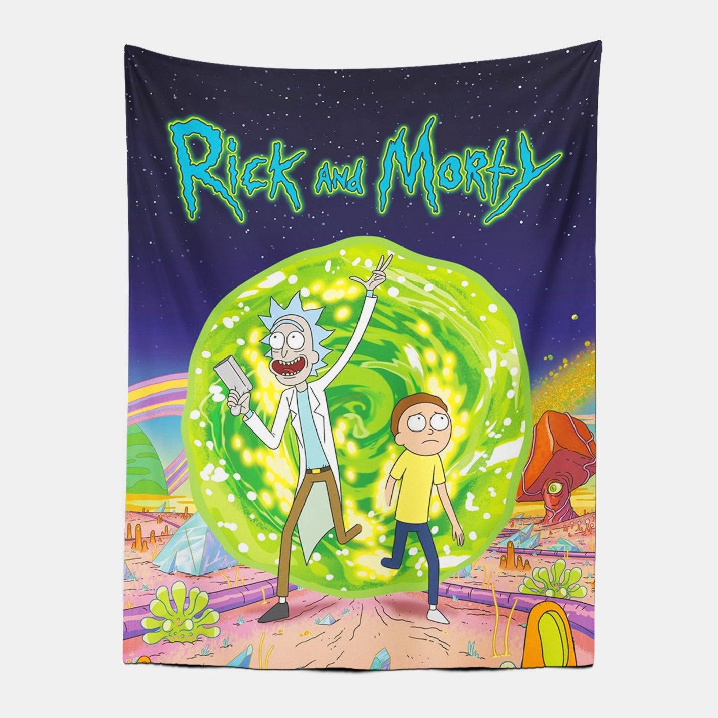 Rick and Morty Funny Anime Tapestry