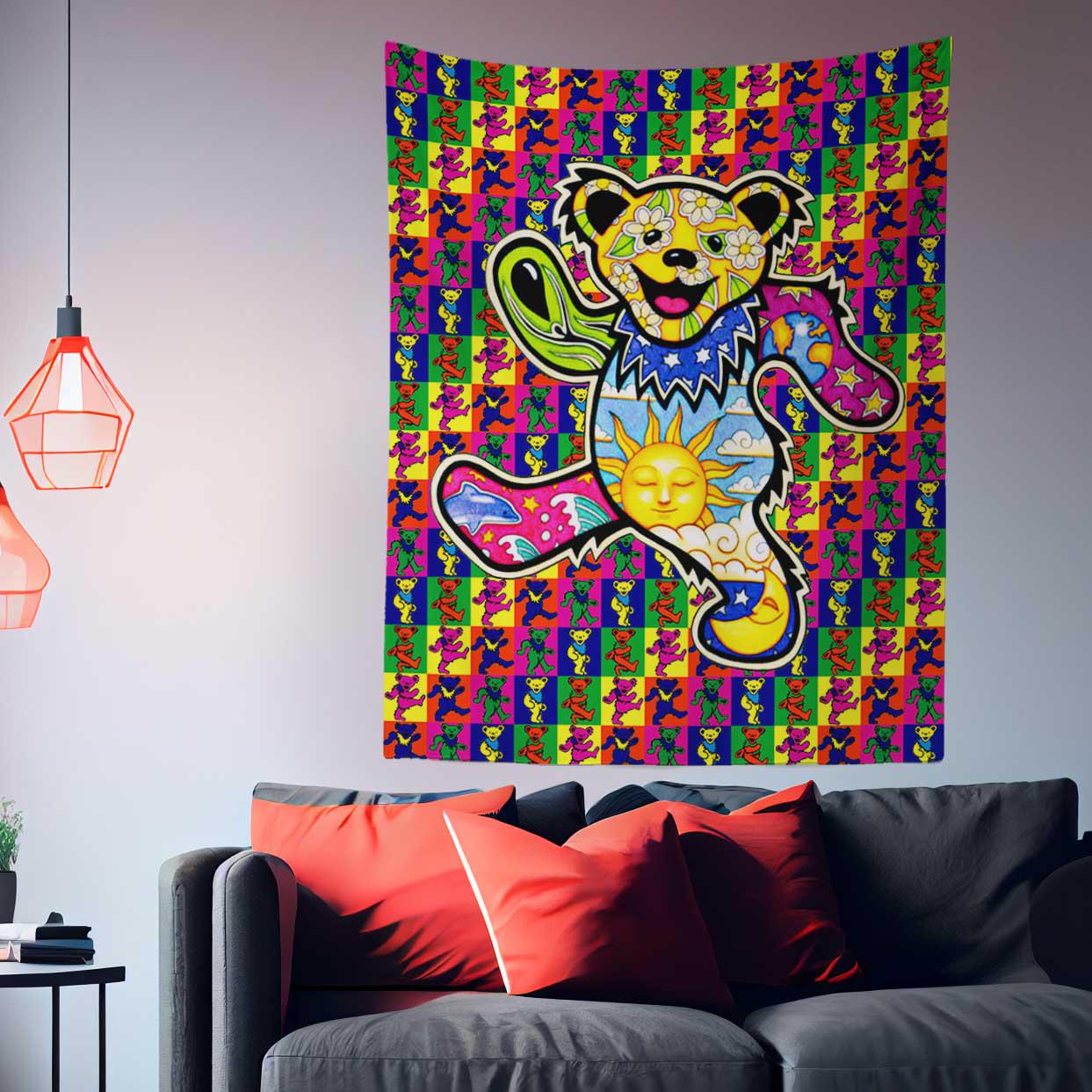 Acid Blotter Bear Tapestry-Taspetry-Wallarts Lab-100cm * 150cm-Monkey Ninja
