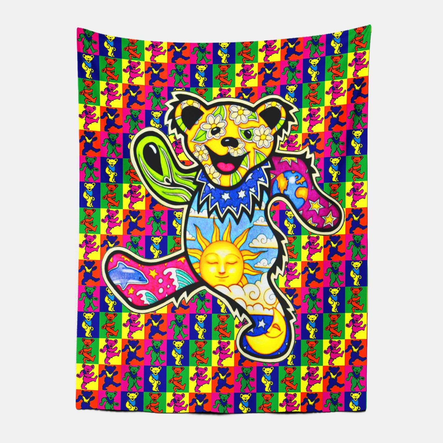 Acid Blotter Bear Tapestry-Taspetry-Wallarts Lab-100cm * 150cm-Monkey Ninja