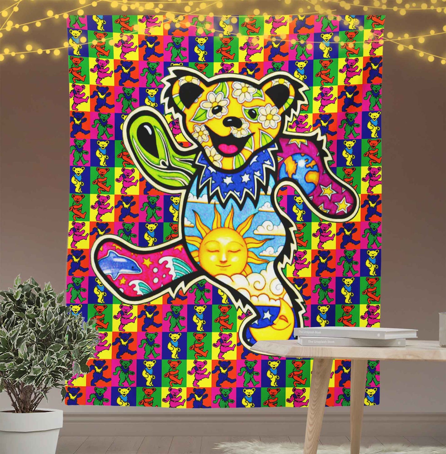 Acid Blotter Bear Tapestry-Taspetry-Wallarts Lab-100cm * 150cm-Monkey Ninja