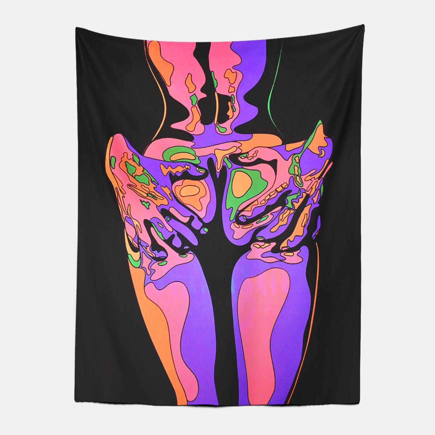 Psychedelic Sexy Couple Wall Art Tapestry
