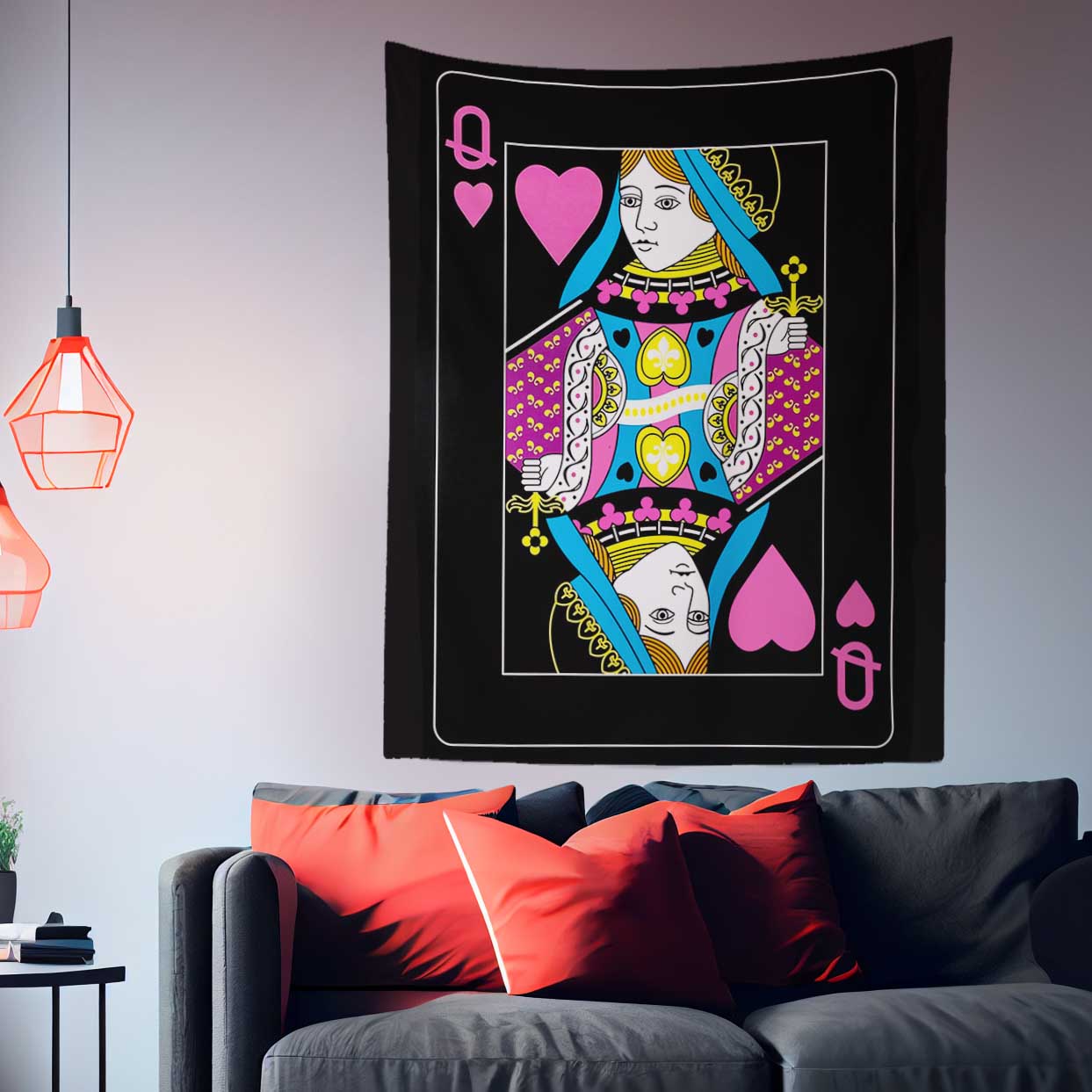 Queen of Hearts Wall Art Tapestry