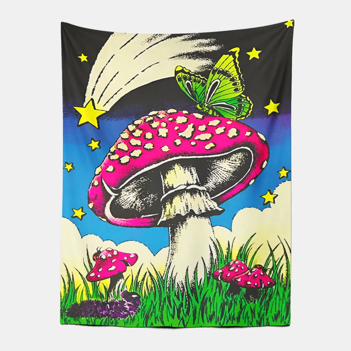 Psychedelic Sultry Mushroom Wall Art Tapestry