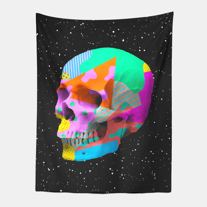 Acid Colorful Skeleton Wall Art Tapestry
