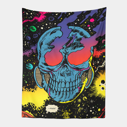 Skull Space Wall Art Tapestry-Taspetry-Wallarts Lab-100cm * 150cm-Monkey Ninja