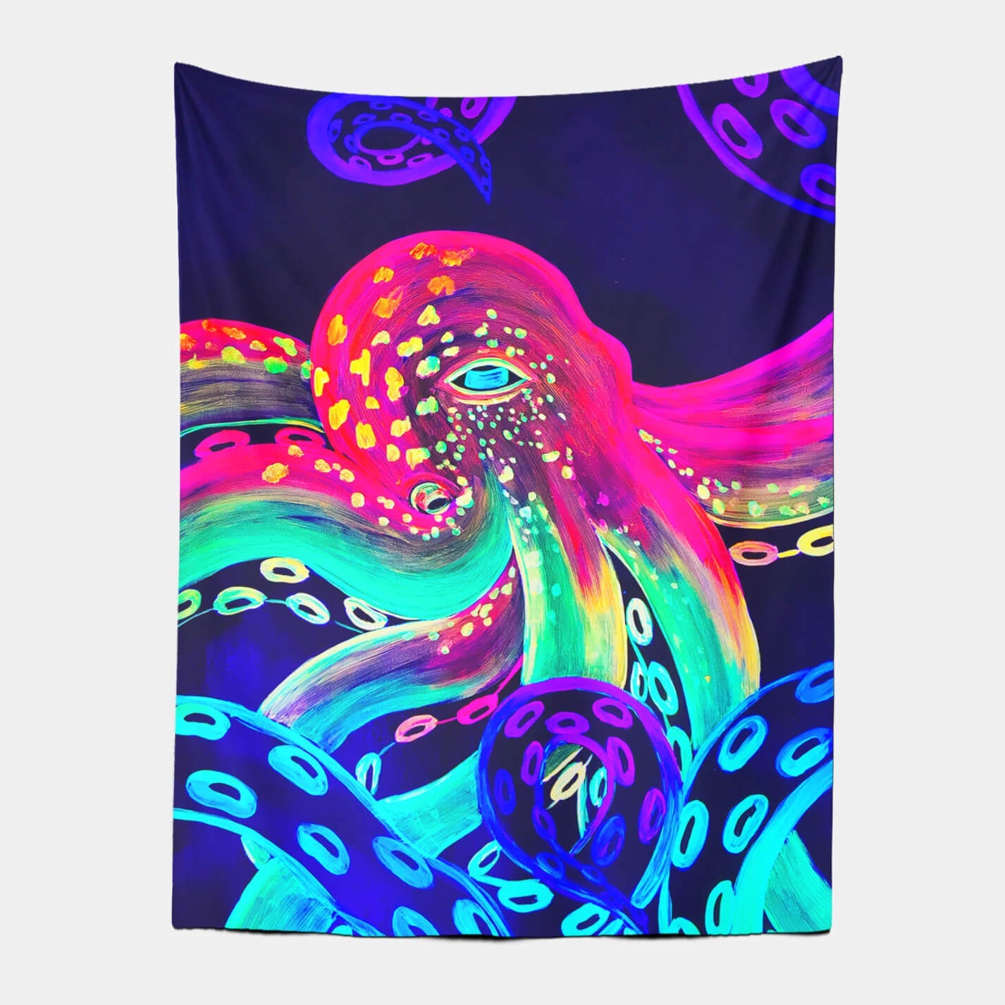 Psychedelic Octopus Wall Art Tapestry