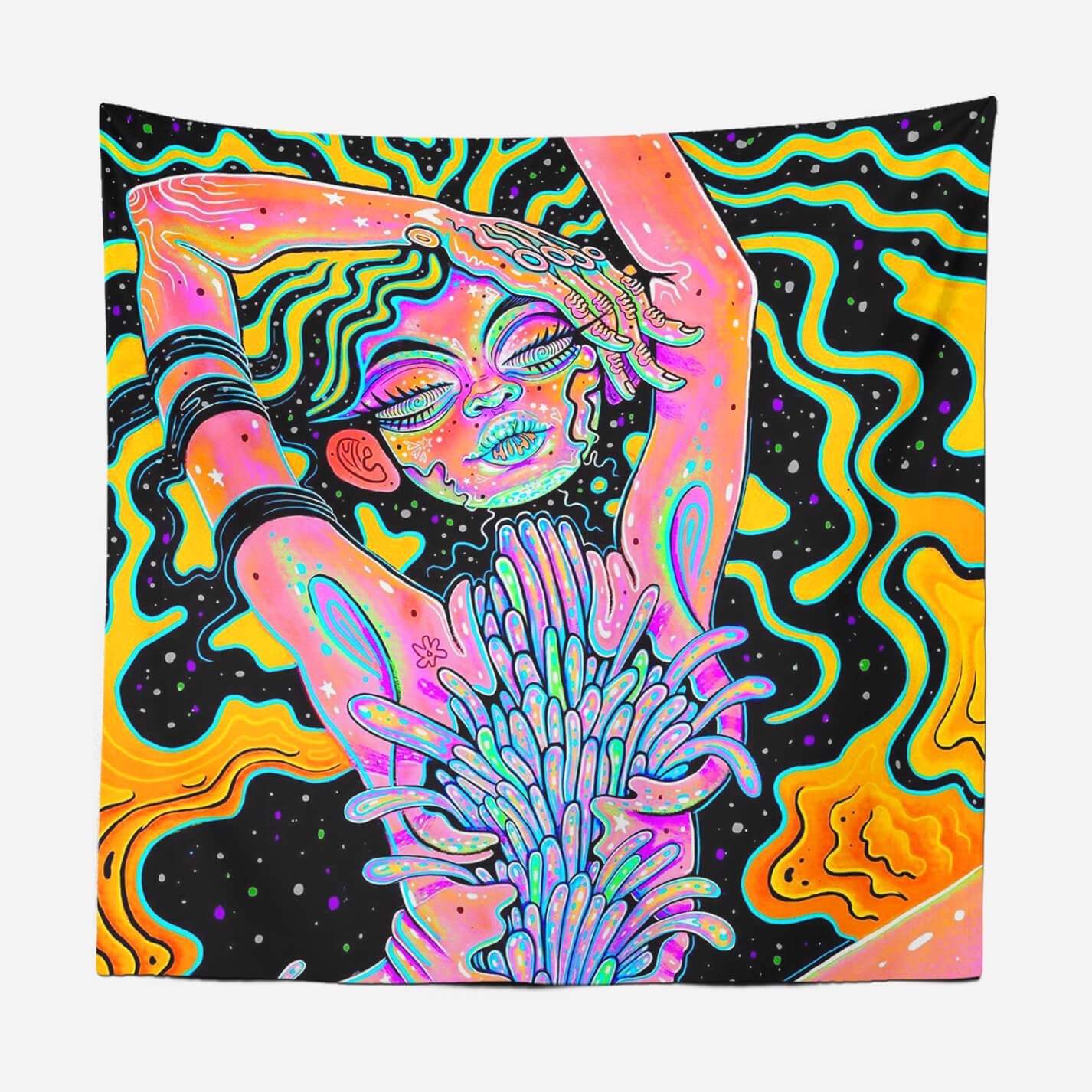 Psychedelic Girl Tapestry