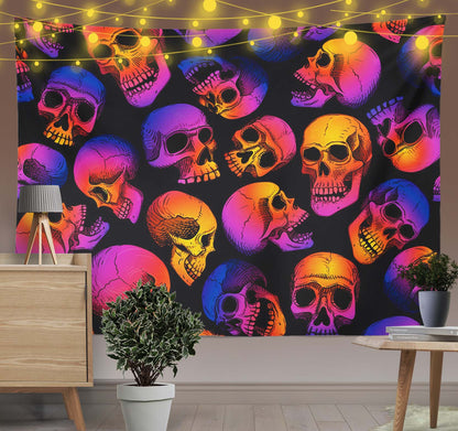 Mysterious Skulls Wall Art Tapestry