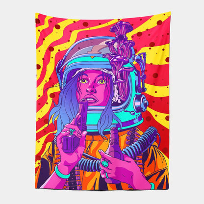 The astronaut with the gun Tapestry-Taspetry-Wallarts Lab-100cm * 150cm-Monkey Ninja