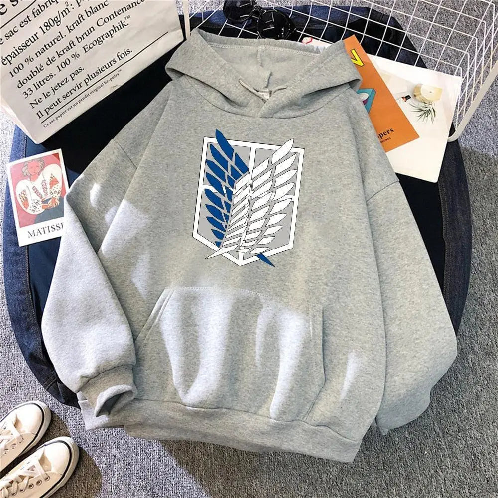 Wings Of Freedom Hoodie-Clothing-Monkey Ninja-Gray-S-Monkey Ninja