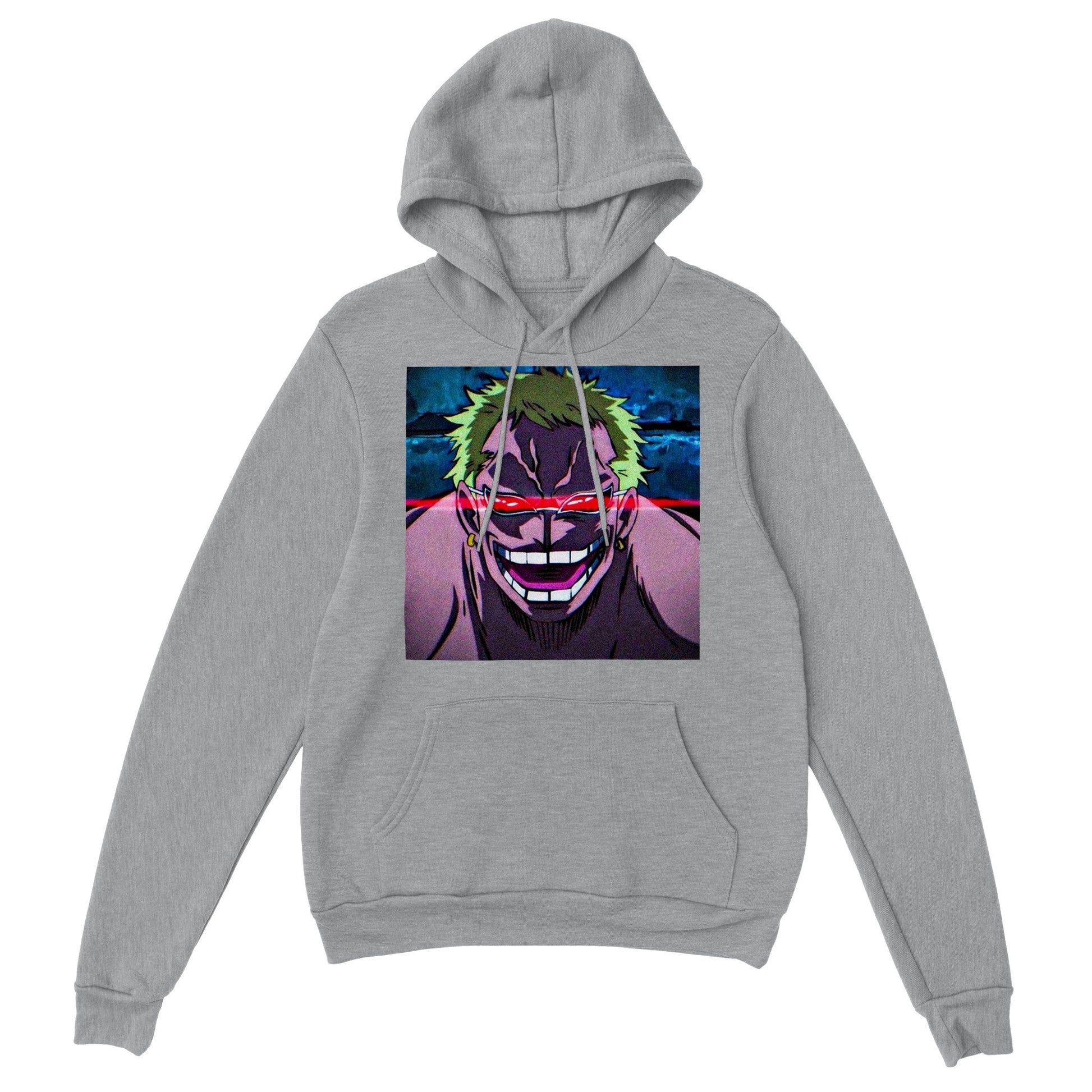 One Piece | Doflamingo | Anime Hoodie (Unisex)-Hoodie-Monkey Ninja-Grey-S-Monkey Ninja