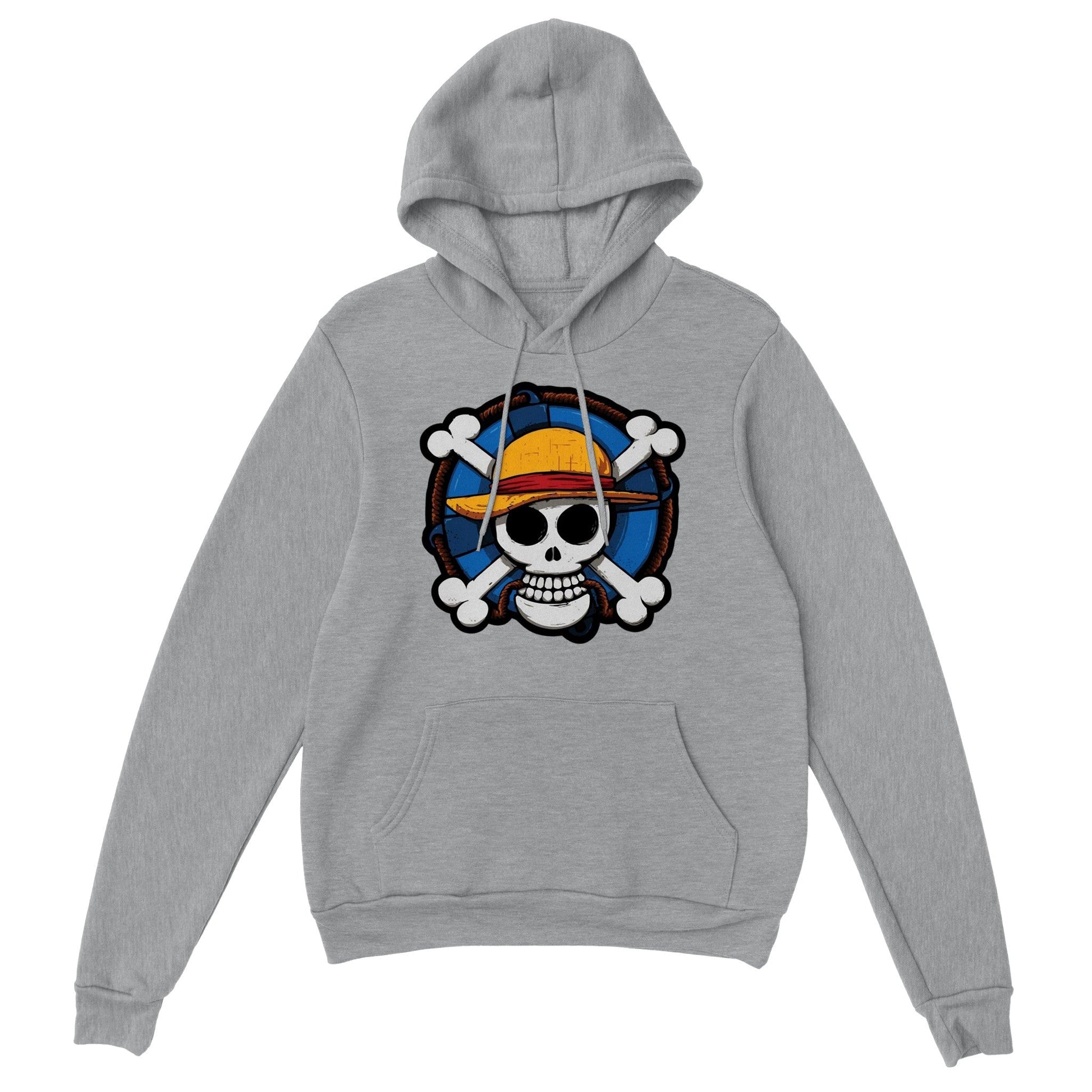One Piece | Straw Hat | Anime Hoodie (Unisex)-Hoodie-Monkey Ninja-Grey-S-Monkey Ninja
