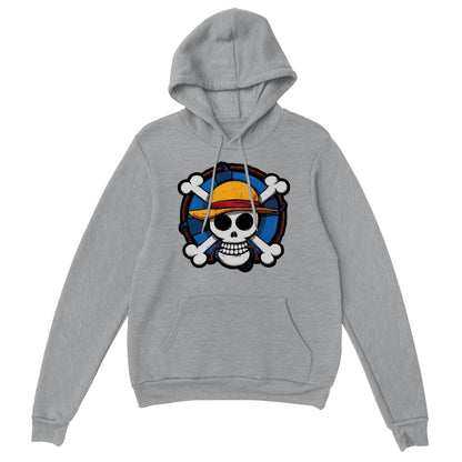 One Piece | Straw Hat | Anime Hoodie (Unisex)-Hoodie-Monkey Ninja-Grey-S-Monkey Ninja