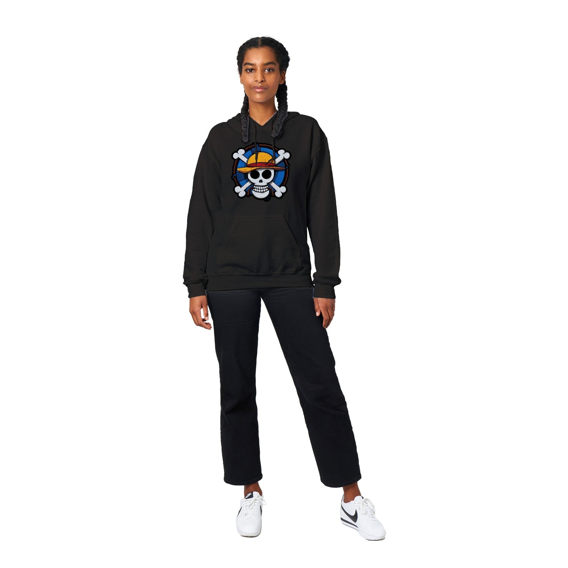 One Piece | Straw Hat | Anime Hoodie (Unisex)-Hoodie-Monkey Ninja-Black-S-Monkey Ninja