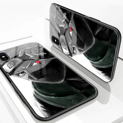 ??Exclusive??Kakashi Sharingan Tempered Glass Phone Case