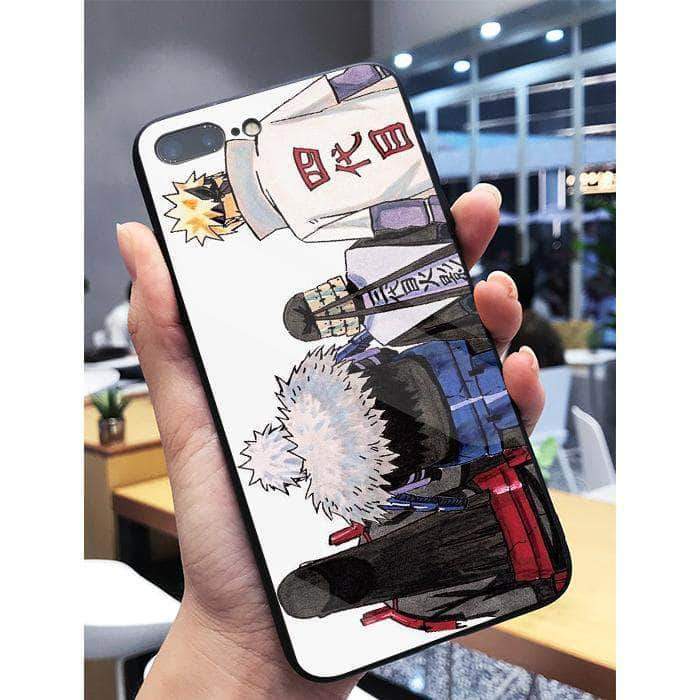 Hokage Hashirama Tobirama Hiruzen Minato Tempered Glass Soft Silicone iPhone Case-Phone Case-Monkey Ninja-iPhone X/XS-Tempered Glass-Monkey Ninja