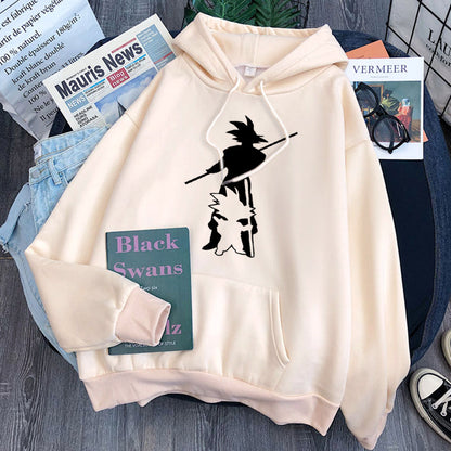 Dragon Ball Goku Hoodie-Clothing-Monkey Ninja-Beige-S-Monkey Ninja