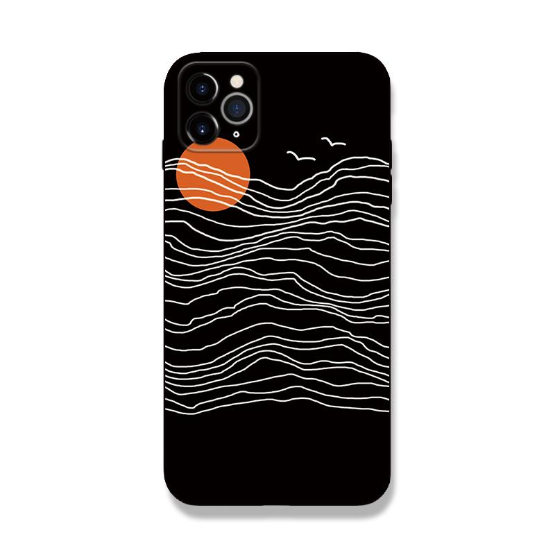 Simplicity Japanese Style Line Drawing Tempered Glass Phone Case - Monkey Ninja