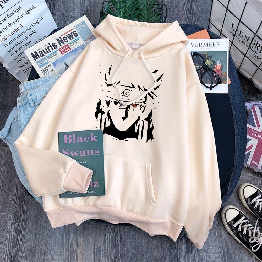Naruto Kakashi Hatake Hoodie-Clothing-Monkey Ninja-Beige-S-Monkey Ninja