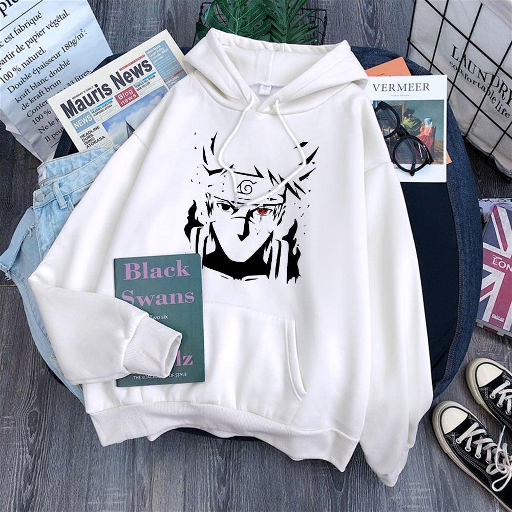 Naruto Kakashi Hatake Hoodie-Clothing-Monkey Ninja-White-S-Monkey Ninja