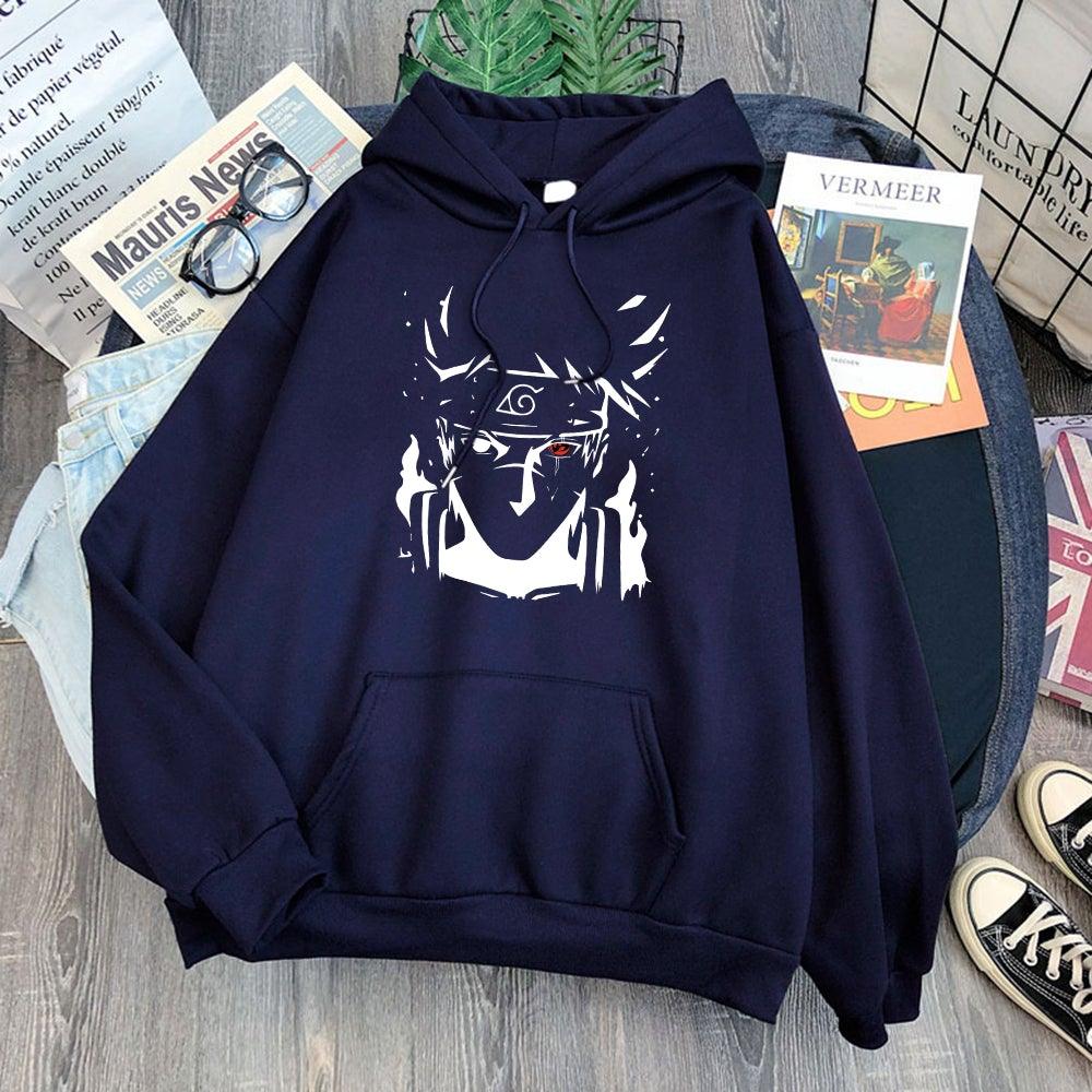 Naruto Kakashi Hatake Hoodie-Clothing-Monkey Ninja-Dark Blue-S-Monkey Ninja