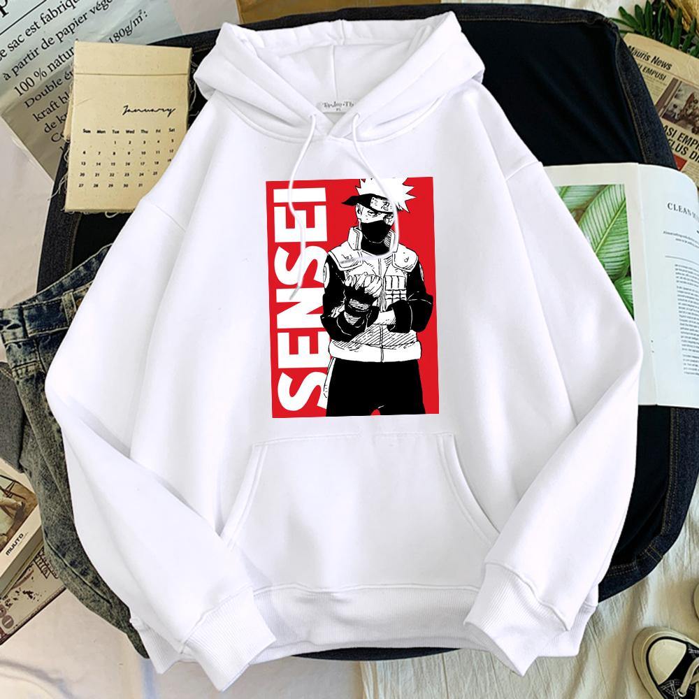 Naruto Kakashi Sensei Hoodie Clothing Monkey Ninja Black S Monkey Ninja White S