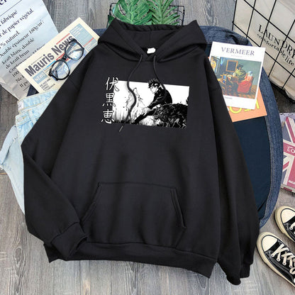 Jujutsu Kaisen Megumi Divine Dogs Hoodie-Clothing-Monkey Ninja-Black-S-Monkey Ninja