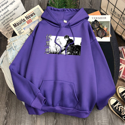 Jujutsu Kaisen Megumi Divine Dogs Hoodie-Clothing-Monkey Ninja-Purple-S-Monkey Ninja