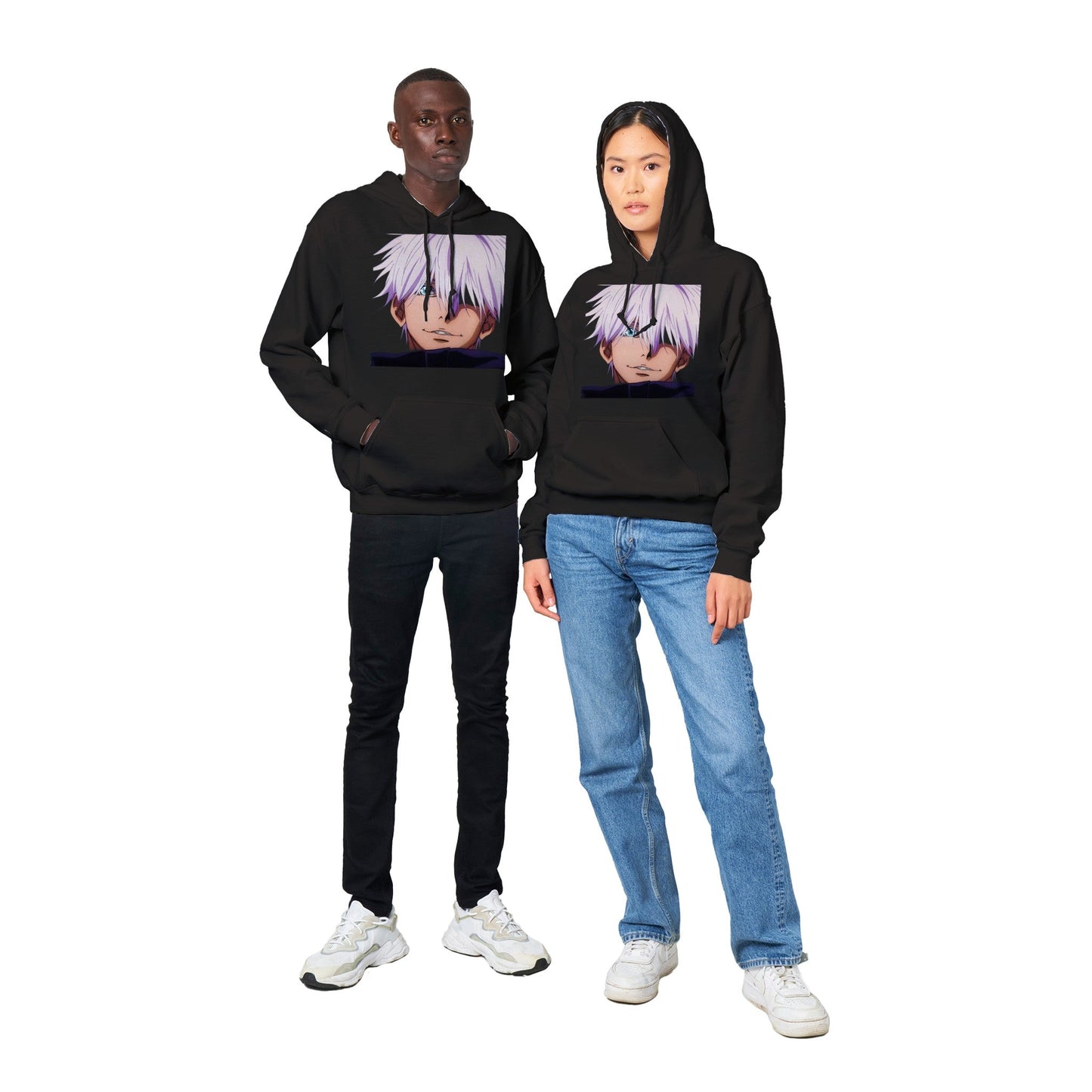Jujutsu Kaisen | Gojo Satoru | Anime Hoodie (Unisex)-Hoodie-Monkey Ninja-Black-S-Monkey Ninja