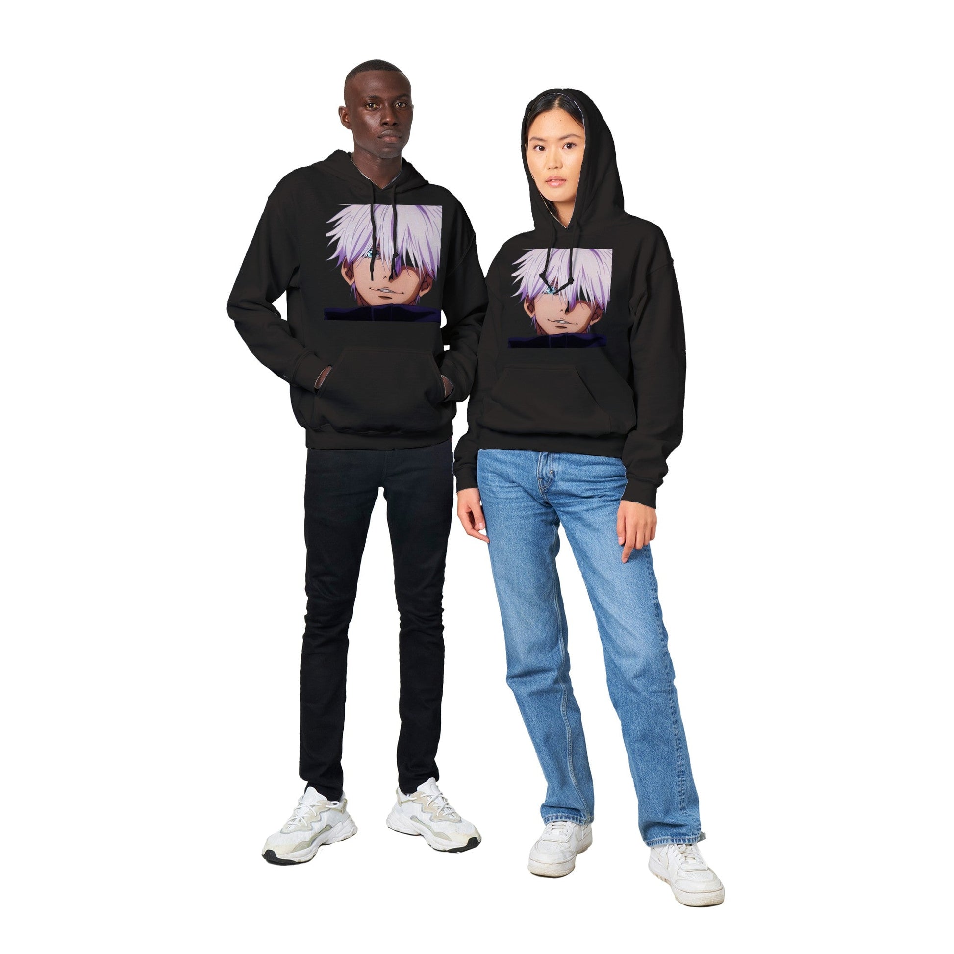 Jujutsu Kaisen | Gojo Satoru | Anime Hoodie (Unisex)-Hoodie-Monkey Ninja-Black-S-Monkey Ninja