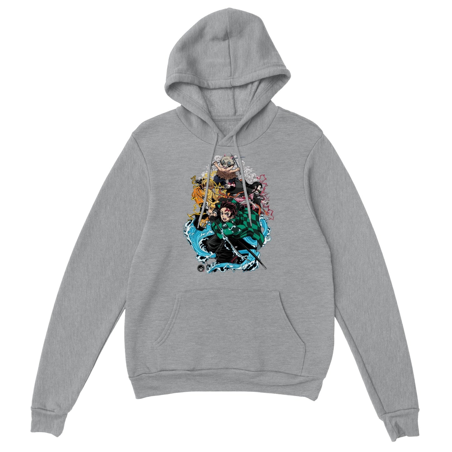 Demon Slayer | Tanjiro | Anime Hoodie (Unisex)-Hoodie-Monkey Ninja-Grey-S-Monkey Ninja