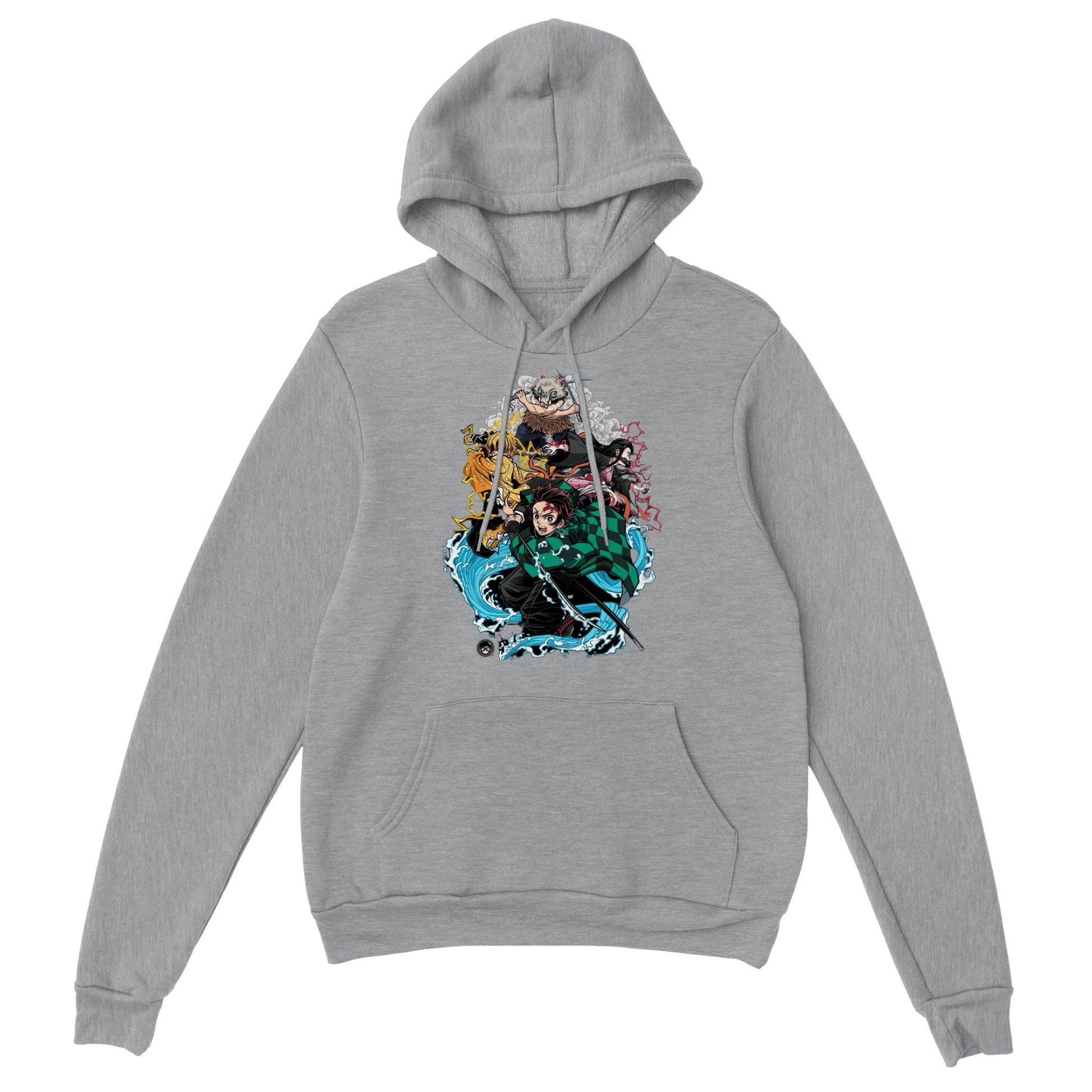 Demon Slayer | Tanjiro | Anime Hoodie (Unisex)-Hoodie-Monkey Ninja-Grey-S-Monkey Ninja