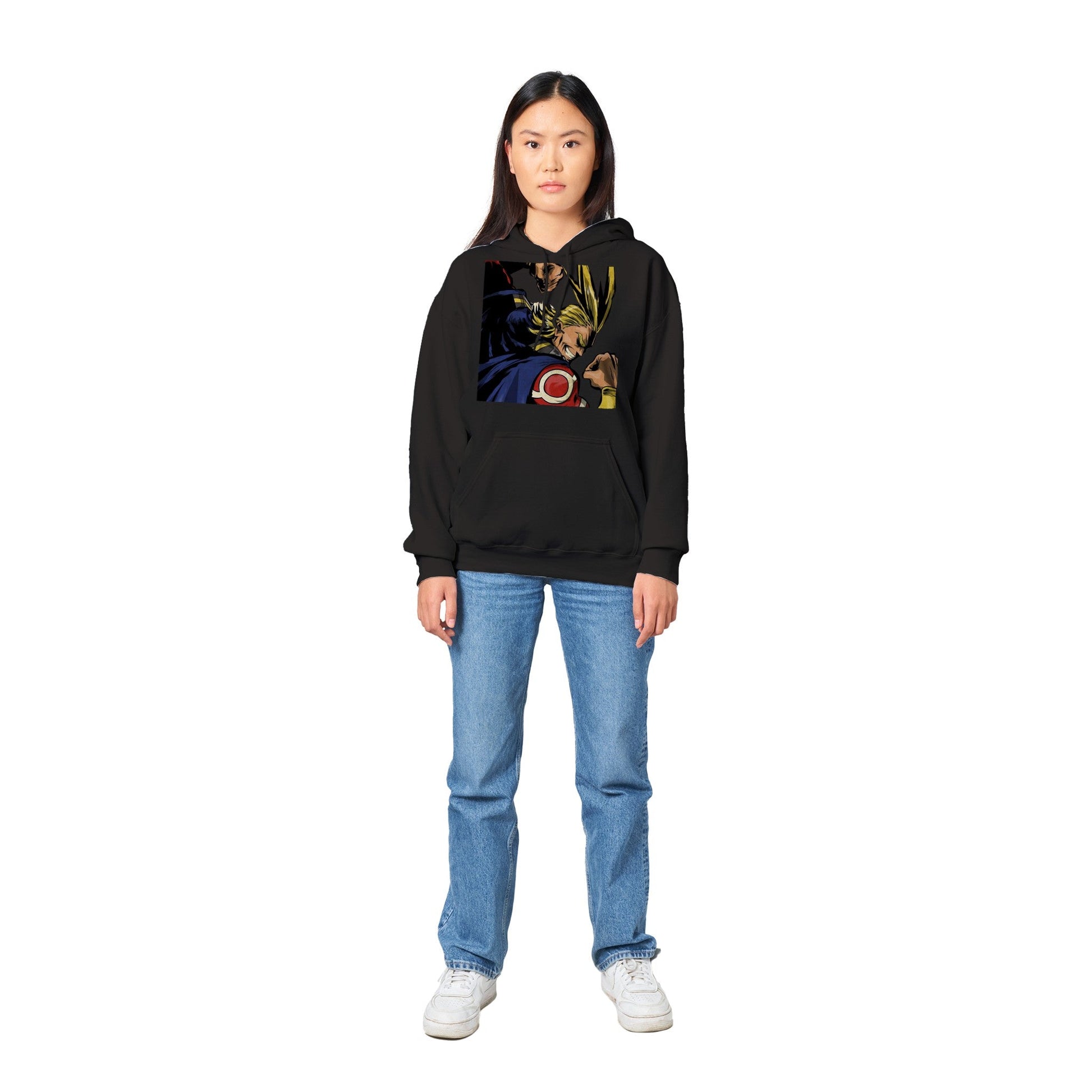 My Hero Academia | All Might | Anime Hoodie (Unisex)-Hoodie-Monkey Ninja-Black-S-Monkey Ninja