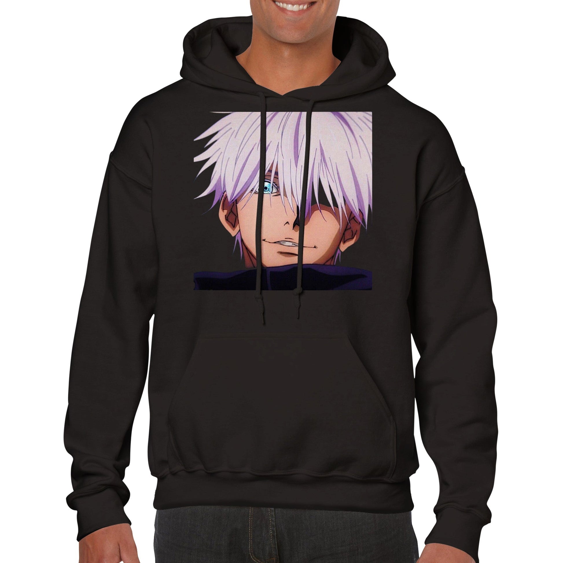 Jujutsu Kaisen | Gojo Satoru | Anime Hoodie (Unisex)-Hoodie-Monkey Ninja-Black-S-Monkey Ninja