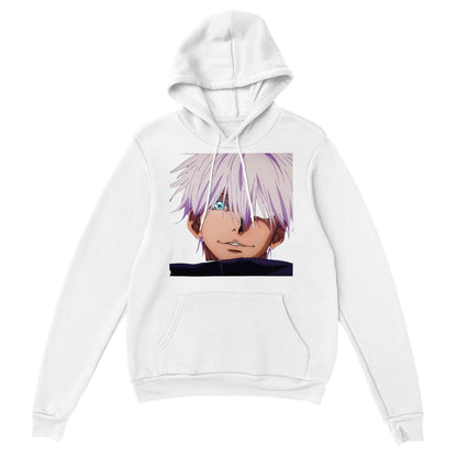 Jujutsu Kaisen | Gojo Satoru | Anime Hoodie (Unisex)-Hoodie-Monkey Ninja-White-S-Monkey Ninja