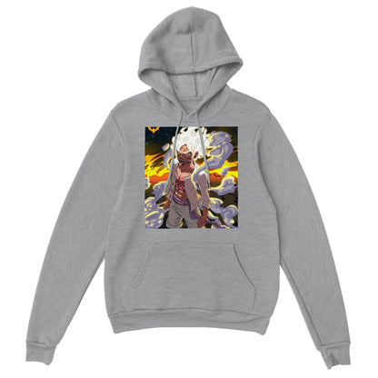 One Piece | Luffy Gear 5 | Anime Hoodie (Unisex)-Hoodie-Monkey Ninja-Grey-S-Monkey Ninja