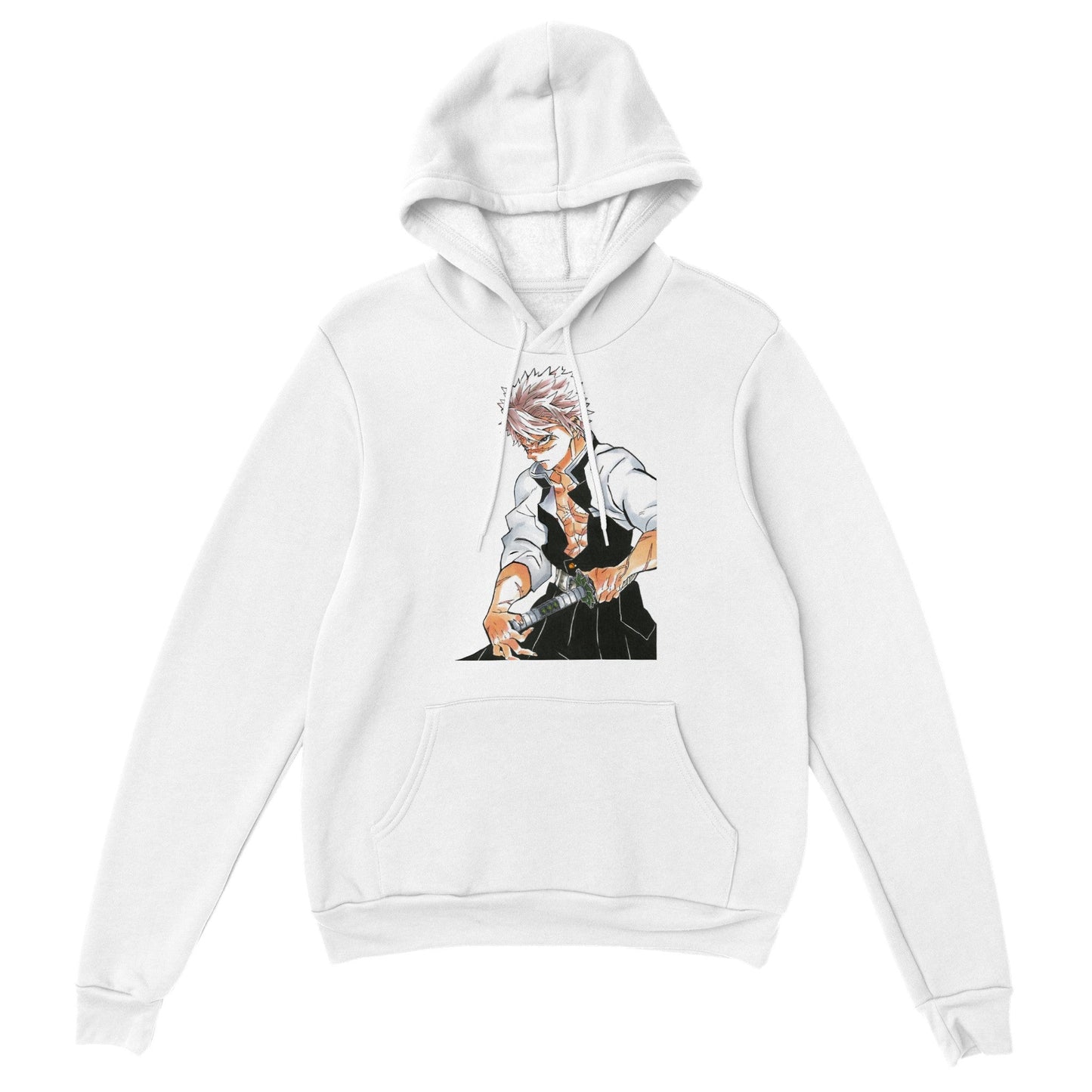 Demon Slayer | Sanemi | Anime Hoodie (Unisex)-Hoodie-Monkey Ninja-White-S-Monkey Ninja