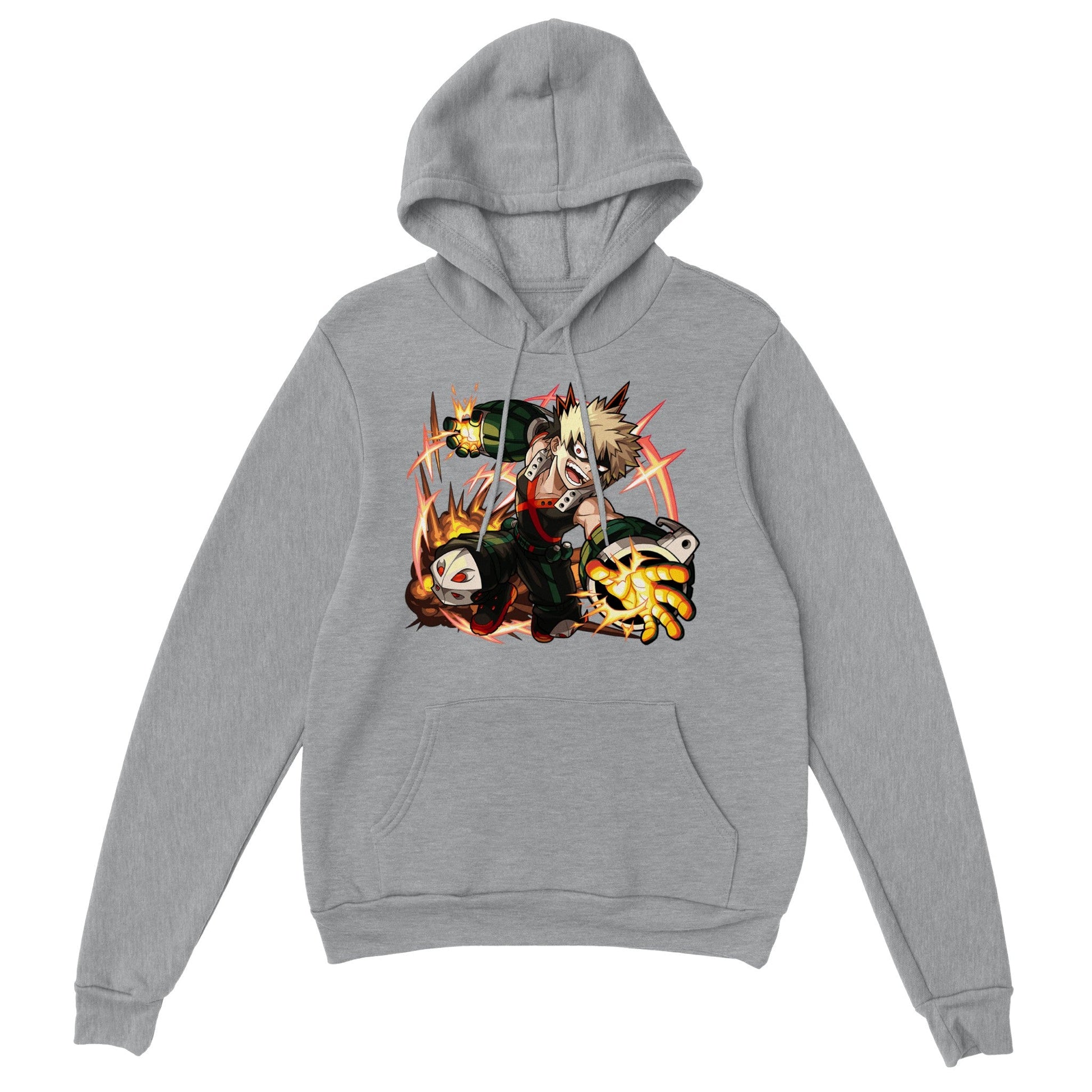 My Hero Academia | Bakugo | Anime Hoodie (Unisex)-Hoodie-Monkey Ninja-Grey-S-Monkey Ninja